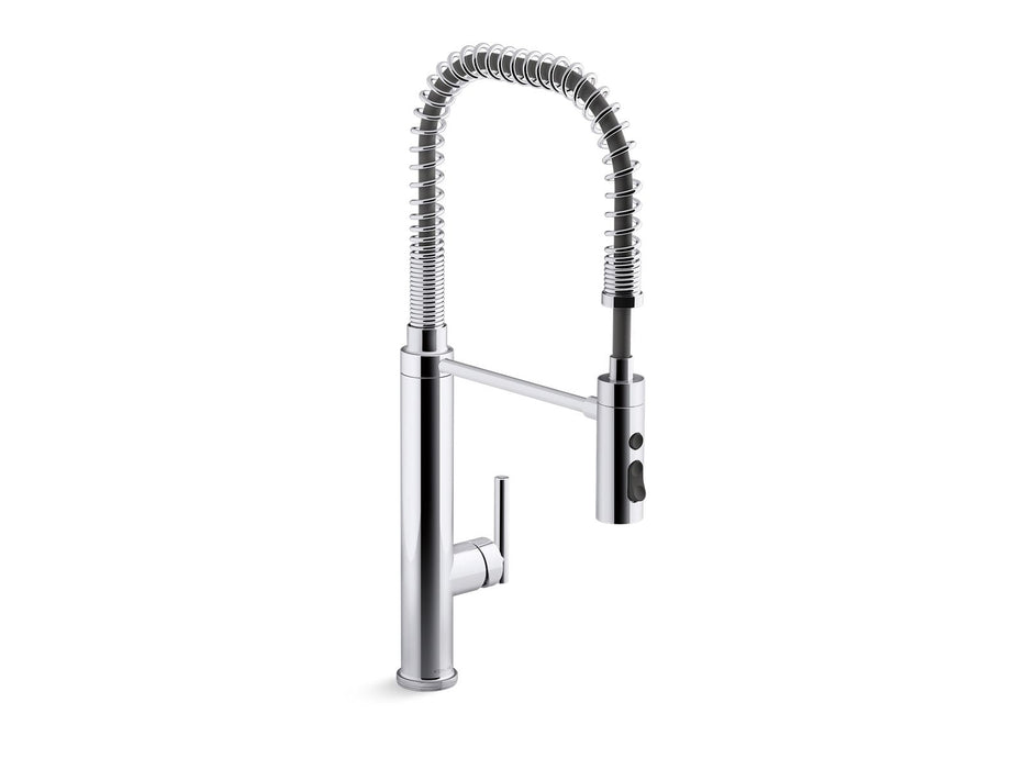 KOHLER K-24982 Purist Semi-professional kitchen sink faucet with three-function sprayhead