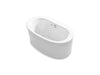 KOHLER K-24008-GH Sunstruck 60-1/2" x 34-1/2" freestanding Heated BubbleMassage air bath with straight shroud