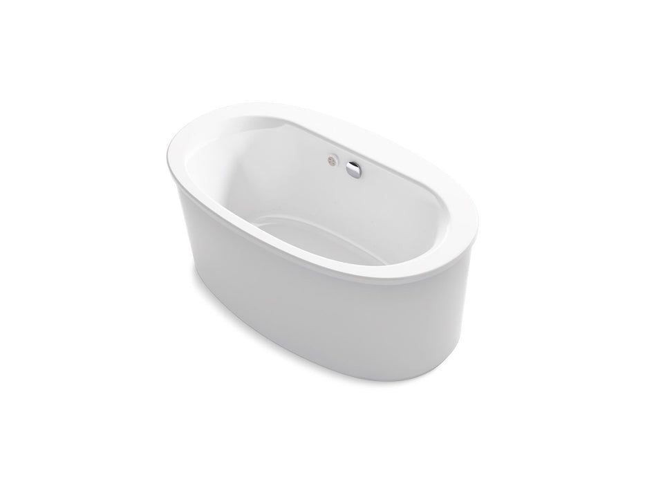 KOHLER K-24008-GH Sunstruck 60-1/2" x 34-1/2" freestanding Heated BubbleMassage air bath with straight shroud