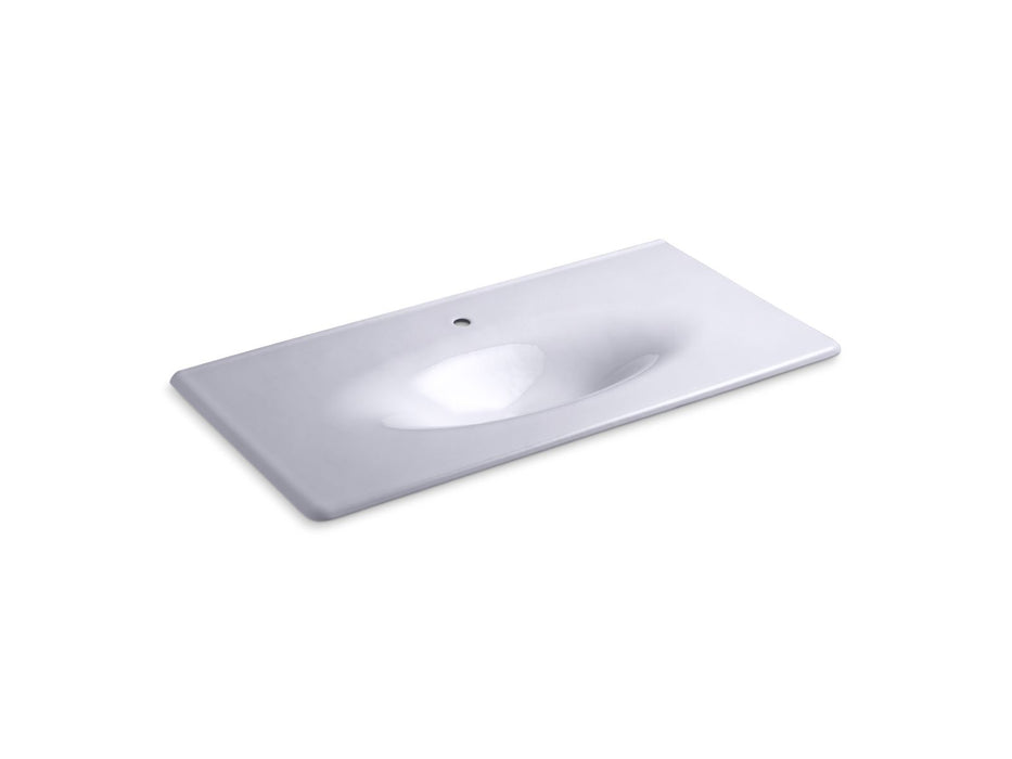KOHLER Iron/Impressions 43" Enameled cast iron vanity top with integrated oval sink
