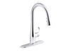 KOHLER K-22036 Simplice Touchless pull-down kitchen sink faucet with three-function sprayhead