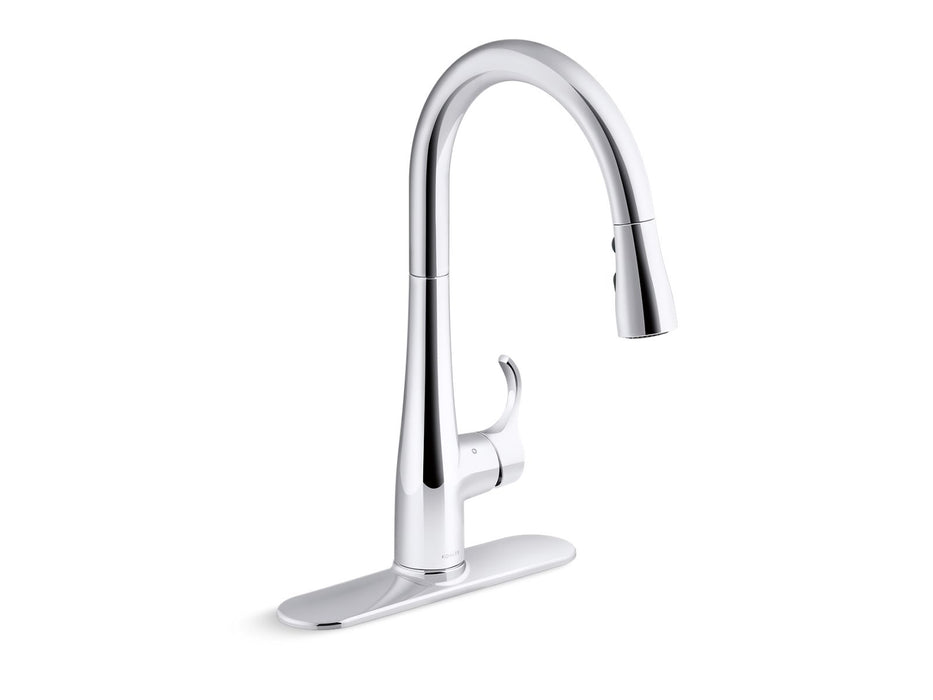 KOHLER K-22036 Simplice Touchless pull-down kitchen sink faucet with three-function sprayhead