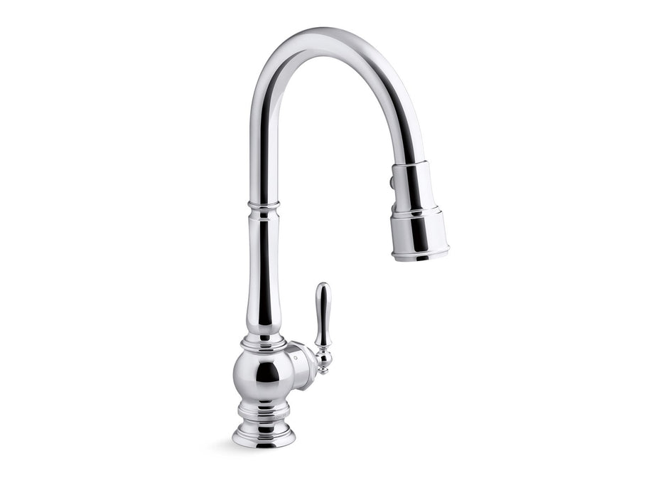 KOHLER K-29709 Artifacts Touchless pull-down kitchen sink faucet with three-function sprayhead
