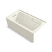 KOHLER K-1122-XGHLA Archer 60" x 32" alcove Heated BubbleMassage air bath and whirlpool, left drain