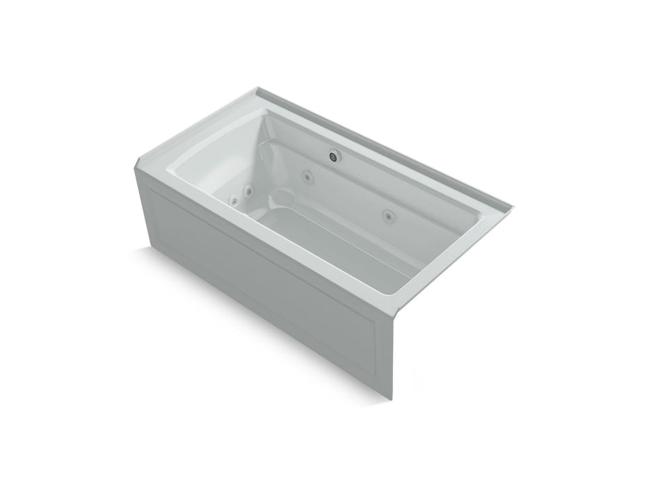 KOHLER K-1122-XGHRA Archer 60" x 32" alcove Heated BubbleMassage air bath and whirlpool, right drain