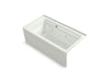 KOHLER K-1122-XGHRA Archer 60" x 32" alcove Heated BubbleMassage air bath and whirlpool, right drain