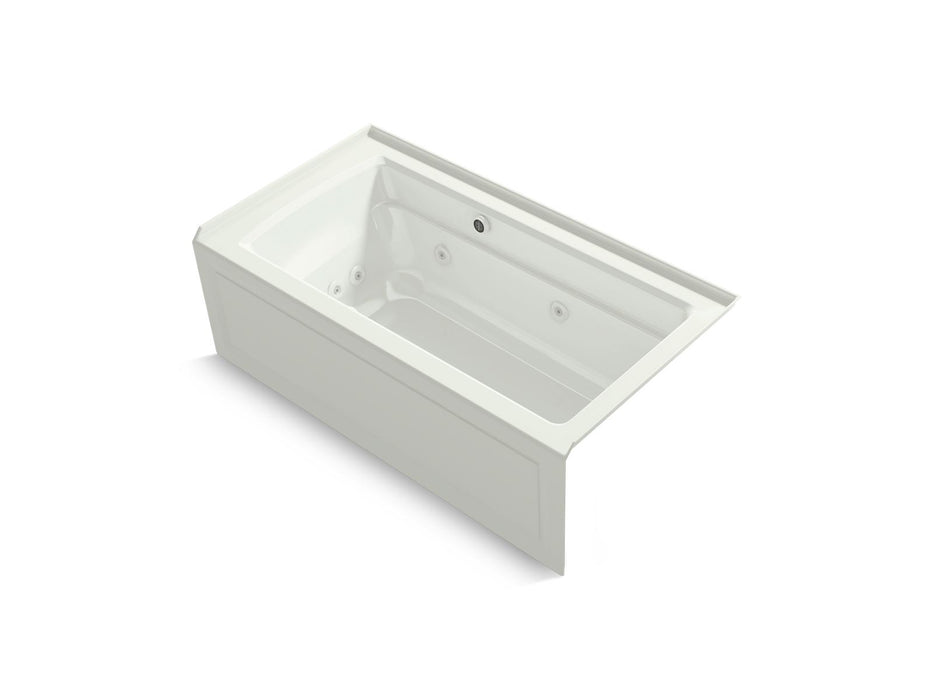 KOHLER K-1122-XGHRA Archer 60" x 32" alcove Heated BubbleMassage air bath and whirlpool, right drain