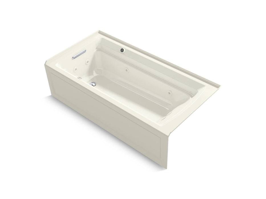 KOHLER K-1124-XGHLA Archer 72" x 36" alcove Heated BubbleMassage air bath and whirlpool, left drain