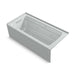 KOHLER K-1949-XGHLA Archer 66" x 32" alcove Heated BubbleMassage air bath and whirlpool, left drain