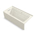 KOHLER K-1949-XGHLA Archer 66" x 32" alcove Heated BubbleMassage air bath and whirlpool, left drain