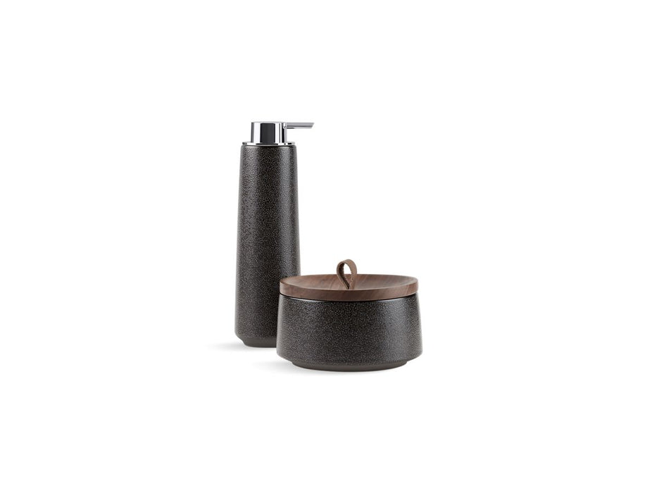 KOHLER K-29591-TB2 Bente Two-piece countertop accessory set, Ebony Pearl