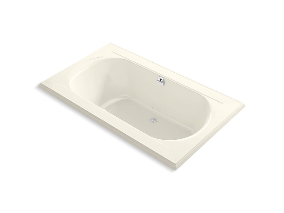 KOHLER K-1418-GHW Memoirs 72" x 42" drop-in Heated BubbleMassage air bath with Bask heated surface