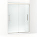 KOHLER K-707600-8L Pleat 79-1/16" H sliding shower door with 5/16"-thick glass