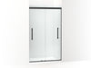 KOHLER K-707601-8L Pleat Frameless sliding shower door, 79-1/16" H x 44-5/8 - 47-5/8" W, with 5/16" thick Crystal Clear glass
