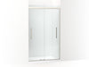 KOHLER K-707601-8L Pleat Frameless sliding shower door, 79-1/16" H x 44-5/8 - 47-5/8" W, with 5/16" thick Crystal Clear glass