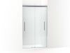 KOHLER K-707601-8L Pleat Frameless sliding shower door, 79-1/16" H x 44-5/8 - 47-5/8" W, with 5/16" thick Crystal Clear glass