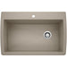 BLANCO 441287 Diamond Super Single Dual Mount Kitchen Sink - Truffle