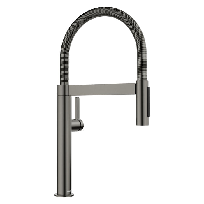 BLANCO Culina II Culina Mini II Pull-Down Dual-Spray Kitchen Faucet - Satin Dark Steel