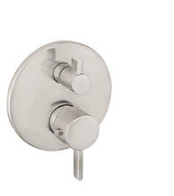 Load image into Gallery viewer, Hansgrohe 04231820 Ecostat Thermostatic Valve Trim with Integrated Diverter and Volume Controls - Less Valve in Brushed Nickel
