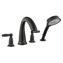 Load image into Gallery viewer, Hansgrohe 06123920 Swing C 4-Hole Roman Tub Set Trim with Lever Handle in Rubbed Bronze
