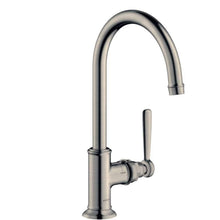 Load image into Gallery viewer, Axor 16518821 Montreux 1.2 GPM Single Hole High-Arch Bathroom Faucet in Brushed Nickel
