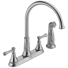 Load image into Gallery viewer, Delta 2497LF Cassidy Two Handle Kitchen Faucet with Spray
