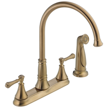 Load image into Gallery viewer, Delta 2497LF Cassidy Two Handle Kitchen Faucet with Spray
