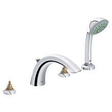 Load image into Gallery viewer, Grohe 25072 Arden Four-Hole Roman Bathtub Faucet with Handshower.
