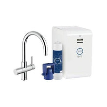 Load image into Gallery viewer, Grohe 31251-PARANT Blue 16 Inch Single Hole Deck Mounted Kitchen Faucet with Chilled &amp; Sparkling Starter kit.
