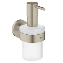 Load image into Gallery viewer, Grohe 40448 Essentials 5 Inch Wall Mount Soap Dispenser with Holder.
