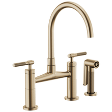 Load image into Gallery viewer, Brizo Brizo Litze: Bridge Faucet with Arc Spout and Knurled Handle
