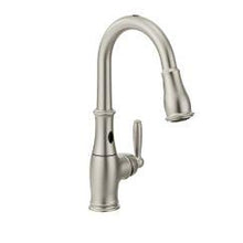Load image into Gallery viewer, Moen 7185E Brantford One Handle High Arc Pulldown Kitchen Faucet in Spot Resist Stainless
