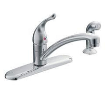 Load image into Gallery viewer, Moen 7430 Chateau Single Handle Kitchen Faucet with Side Spray - 4 Hole in Chrome
