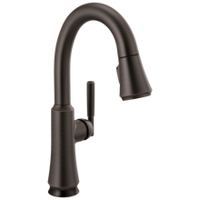 Load image into Gallery viewer, Delta Delta Coranto™: Single Handle Pull Down Bar/Prep Faucet with Touch&lt;sub&gt;2&lt;/sub&gt;O Technology
