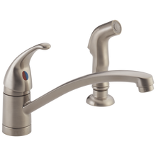 Load image into Gallery viewer, Delta P188501LF Tunbridge Single Handle Kitchen Faucet with Matching Side Spray
