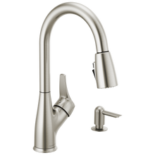 Load image into Gallery viewer, Delta P7923LF-SD-W Apex Single Handle Pull-Down Kitchen Faucet
