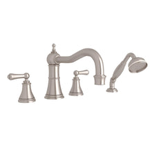 Load image into Gallery viewer, Perrin &amp; Rowe U.3747 Georgian Era 4-Hole Deck Mount Tub Filler with Column Spout
