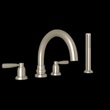Load image into Gallery viewer, Perrin &amp; Rowe U.3975 Holborn 4-Hole Deck Mount Tub Filler with C-Spout

