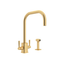 Load image into Gallery viewer, Perrin &amp; Rowe U.4310 Holborn Two Handle Kitchen Faucet With U-Spout and Side Spray
