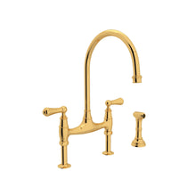 Load image into Gallery viewer, Perrin &amp; Rowe U.4719 Georgian Era Bridge Kitchen Faucet With Side Spray
