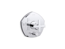 Load image into Gallery viewer, KOHLER K-T27044-3 Occasion Rite-Temp valve trim with push-button diverter and cross handle
