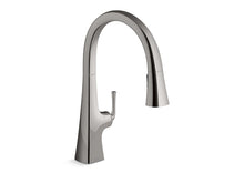Load image into Gallery viewer, KOHLER K-22068-WB Graze Touchless pull-down kitchen sink faucet with KOHLER Konnect and three-function sprayhead
