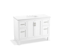 Load image into Gallery viewer, Quo 48&quot; bathroom vanity cabinet with sink and quartz top
