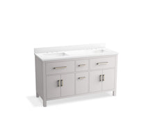 Load image into Gallery viewer, Kresla 60&quot; bathroom vanity cabinet with sinks and quartz top

