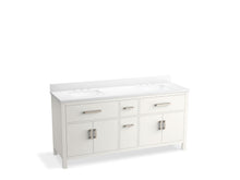 Load image into Gallery viewer, Kresla 72&quot; bathroom vanity cabinet with sinks and quartz top
