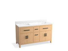 Load image into Gallery viewer, Kresla 60&quot; bathroom vanity cabinet with sinks and quartz top
