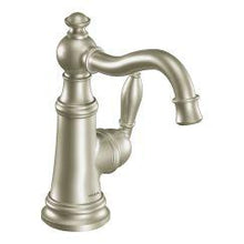 Load image into Gallery viewer, Moen S42107 Weymouth One Handle High Arc Bathroom Faucet in Brushed Nickel
