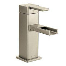 Load image into Gallery viewer, Moen S6705 90 - Degree Single Hole Handle Mid - Arc Lavatory Faucet in Brushed Nickel
