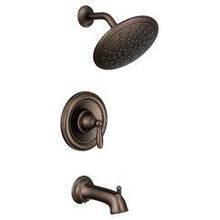 Load image into Gallery viewer, Moen T2253EP Brantford Tub Shower Faucet System with Rainshower Showerhead  in Oil Rubbed Bronze
