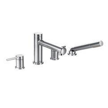 Load image into Gallery viewer, Moen T394 Align Deck Mounted Roman Tub Faucet Trim with Personal Hand Shower and Built-in Diverter in Chrome
